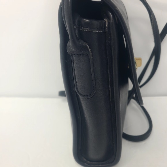 Coach Vintage Crossbody Black Leather Scooter Bag 9893 Purse - Picture 4 of 7